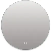 Sensahome - Led Touch Wandspiegel Rond - Badkamerspiegel Frameloos met LED Verlichting - Wandspiegel - Dimbaar - Koud Wit - 80CM
