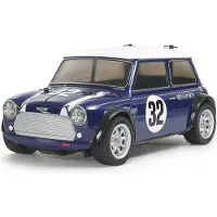 Tamiya 1:10 RC auto Elektro Straatmodel RC Mini Cooper Racing MB-01 Blauw Voorwielaandrijving Bouwpakket 2,4 GHz