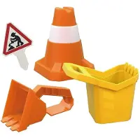 Hape Sandspielzeug-Set „Baustelle“