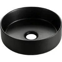 Wiesbaden Colosso Opzetwastafel Rond 36cm Keramiek - Mat Zwart - 8721214114018 - Wastafels, Opzetwastafels