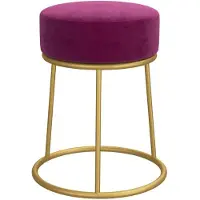 vidaXL Hocker rond fluweel paars
