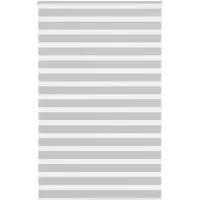 vidaXL Zebra rolgordijn 140x200 cm stofbreedte 135,9 cm lichtgrijs