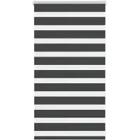 vidaXL Zebra rolgordijn 85x100 cm stofbreedte 80,9 cm zwart