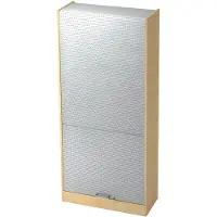 Hjh OFFICE PRO SIGNA R90 CE - Esdoorn/Zilver Roldeurkast Hoogte van de map | 5 OH Chrome metaal handgreep