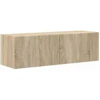 vidaXL TV Wandkast 2 st Sonoma Bewerkt hout