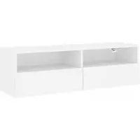 Yiwydaa Tv-wandmeubel 100x30x30 cm bewerkt hout wit