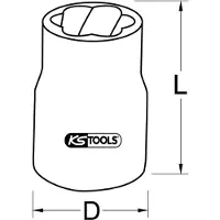 Ks Tools 9133861 9133861 Kracht-dopsleutelinzet 11.0 mm 3/8 3/8 (10 mm)