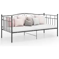 vidaXL Slaapbank metaal zwart 90x200 cm