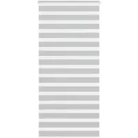 vidaXL Zebra rolgordijn 110x200 cm stofbreedte 105,9 cm lichtgrijs