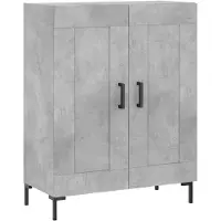 vidaXL Hoge kast 69,5x34x180 cm bewerkt hout betongrijs