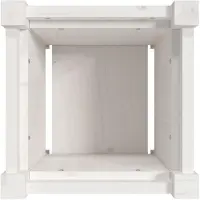 vidaXL Plantenbak 31x31x31 cm massief grenenhout wit