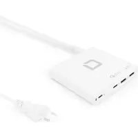 Dicota Voeding 120 W USB-C Universal Pro EU + UK (120 W), Voeding voor notebooks, Wit