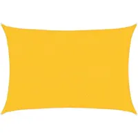 vidaXL Zonnezeil 160 g/m² rechthoekig 2x3 m HDPE geel