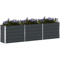 vidaXL Plantenbak Antraciet 290 x 50 x 75 cm Gegevens staal