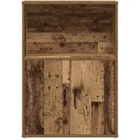 vidaXL Boekenkast 60x24x85 cm bewerkt hout oud houtkleurig