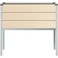 vidaXL Plantenbak Ivoor 100 x 45 x 90 cm Gegevens staal