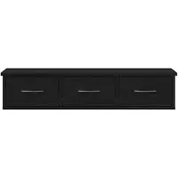 vidaXL Wandkast 88x26x18,5 cm spaanplaat zwart eikenkleurig