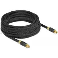 DeLOCK Premium digitale optische Toslink audio kabel met nylon mantel - 8mm / zwart - 5 meter