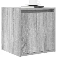 vidaXL Nachtkastjes 2 st wandgemonteerd 38x34x40 cm grijs sonoma eiken