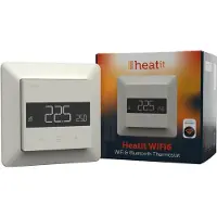 Heatit WiFi6 thermostaat | Draadloos | WiFi, Bluetooth | Wit | RAL 9010