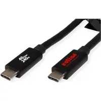 Roline USB4 Gen3x2 Kabel, C-C, M/M, 40Gbit/s, 240W , zwart, 2 m