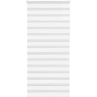vidaXL Dubbele rolgordijn, wit, 95x230 cm, stofbreedte 90,9 cm, polyester