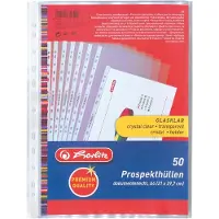 Herlitz Insteekhoesje Premium, A4, PP-folie, glad, copysafe, extra sterk, 50 stuks