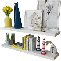 vidaXL Étagères murales 4 pcs Blanc 100 cm