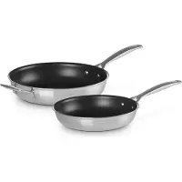 Le Creuset koekenpannenset met antiaanbaklaag Roestvrij staal, 2 delen