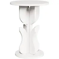 vidaXL Salontafel, wit, 39,5 x 39,5 x 53,5 cm, massief grenenhout