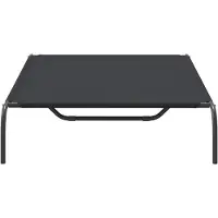 vidaXL - Hondenmand - verhoogd - 130x80x20 - cm - Oxford - stof - en - staal - zwart