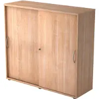 Hjh OFFICE PRO BETA 1753S - Walnoot Hoogte van de map | 3 OH Schuifwandkast Metalen handgreep