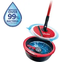 Spin&Clean - Mopset - Altijd schoon pad - Plooibare kop in microvezels 2in1