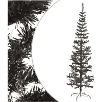 vidaXL Kerstboom smal 210 cm zwart