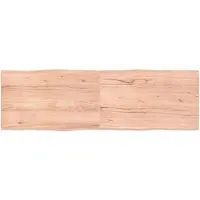 vidaXL Tafelblad natuurlijke rand 160x50x(2-4) cm eikenhout lichtbruin