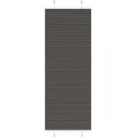 vidaXL Plissé rolgordijn 75x200 cm stofbreedte 74,4 cm polyester zwart