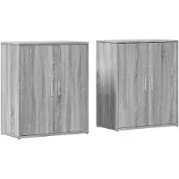 vidaXL Dressoirs, 2 stuks, grijs Sonoma-eikenhout, 60x31x70 cm, houtvezel