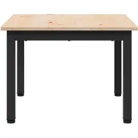 vidaXL Salontafel, naturel, 50 x 50 x 36 cm, massief grenenhout