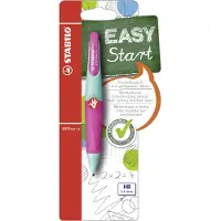 Stabilo EASYergo vulpotlood, 1,4 mm, voor rechtshandigen, blister van 1 stuk, turkoois en roze