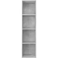 vidaXL Boekenkast/tv-meubel 36x30x143 cm bewerkt hout betongrijs