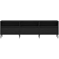 vidaXL TV Kast 150 x 30 x 44,5 cm Zwart Eiken Bewerkt hout