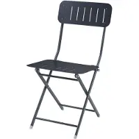 En.casa Klapstoel Sande set van 2 tuinstoelen 84,5x42x50 cm zwart []