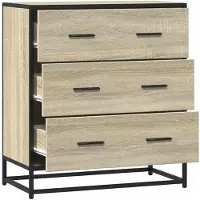 vidaXL Dressoir Sonoma-eikenhout, 68x35x76 cm, materiaal: houtvezel en metaal
