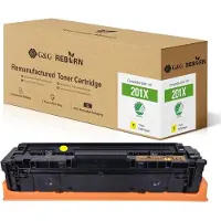 G&G Toner, Toner vervangt HP 201X Compatibel Geel 2300 pagina's Reborn gereviseerd 212 (Y)