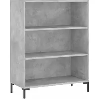 vidaXL Hoge kast 69,5x34x180 cm bewerkt hout betongrijs