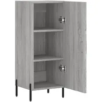 vidaXL Dressoir 34,5x34x90 cm bewerkt hout grijs sonoma eikenkleurig
