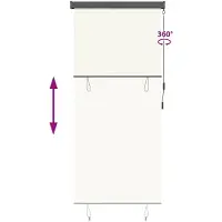 vidaXL Rolgordijn voor buiten 120x250 cm crème