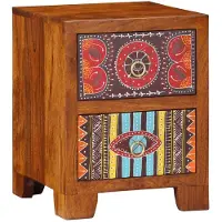 vidaXL Nachtkastje 35x35x45 cm massief acaciahout