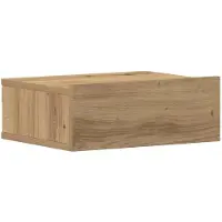 vidaXL Nachtkastje zwevend 40x32x15 cm bewerkt hout artisanaal eiken