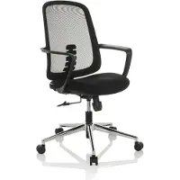Hjh OFFICE Bureaustoel / Draaistoel SEDIOLO B Zitting Stof / Rug mesh zwart